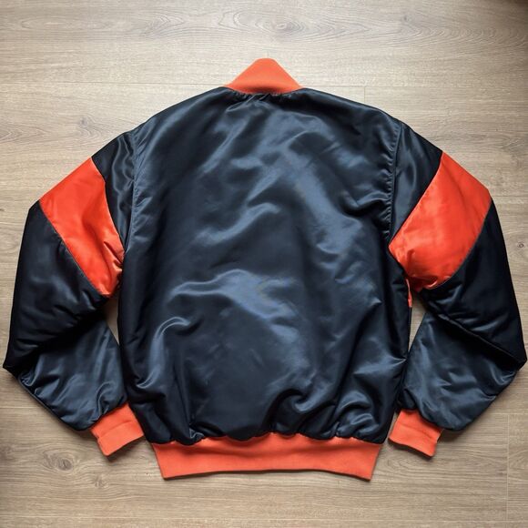 RARE Vintage 90s Speedline Lake Wales Bomber Jacket Size M Gothic Font Spellout - Picture 2 of 9